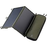 ELECOM NESTOUT Portable Solar Panel, Dual USB-A Ports, 14W Power Generation Charger for Phone Camping, Durable Water-Resistan