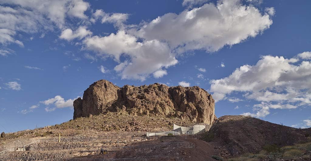 18 x 24 Ready to Hang Canvas Wrap of Visitors Wishing to Walk on The 2010 Mike O'Callaghan-Pat Tillman Memorial Bridge Past The Massive Hoover Dam Must First Climb a Series of ramp q85 2018 Highsmith