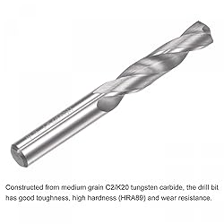 uxcell Solid Carbide Drill Bits, 5.1mm C2/K20