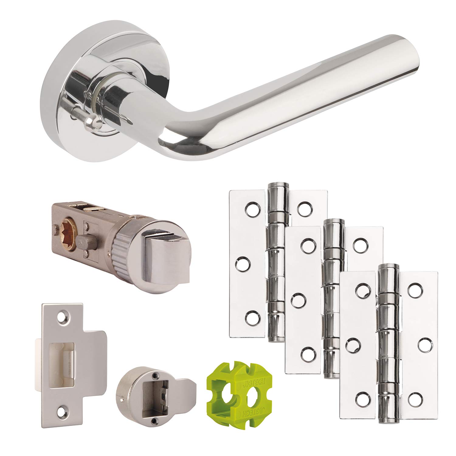 Jigtech JTB82025 Riva Door Pack-Bathroom, Polished Chrome