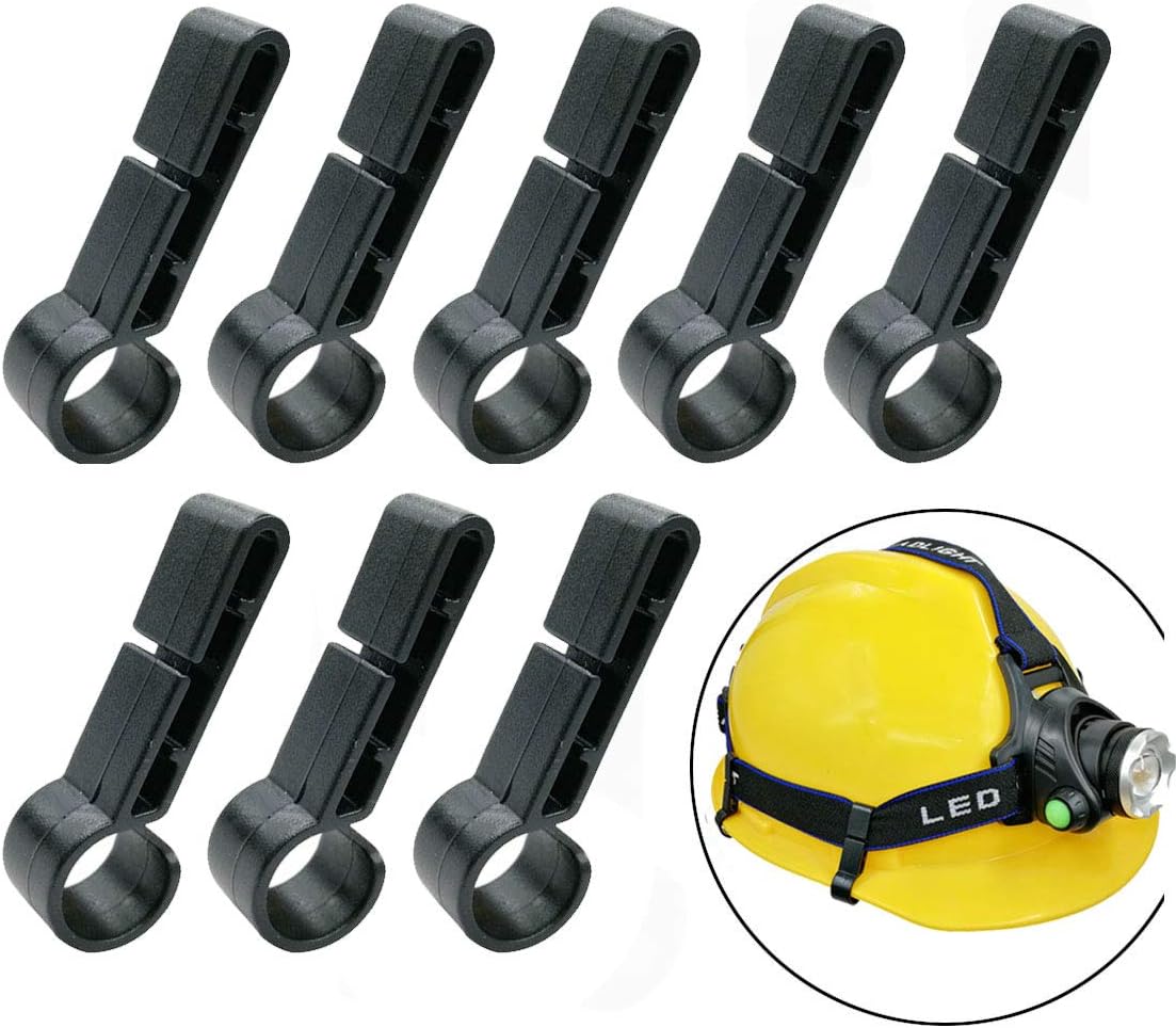 8 Pack Helmet Clips for Headlamp,Headlamp Hook, Easily Mount Headlamp