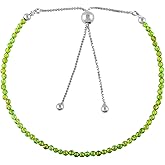 OdrillionGems Natural Chrome Diopside Gemstones Bolo Bracelet, Healing Crystals, Micro-Faceted Beads, 925 Sterling Silver, Birthstones, Handmade, Adjustable Slider, Women Jewelry, Valentine Gifts, 10"