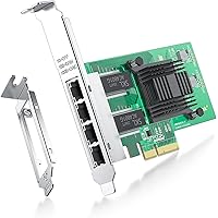 4 Port Gigabit NIC for Intel I350-T4 with Low Profile, Gigabit Ethernet Network Adapter Card with Intel I350-AM4 Controller, 