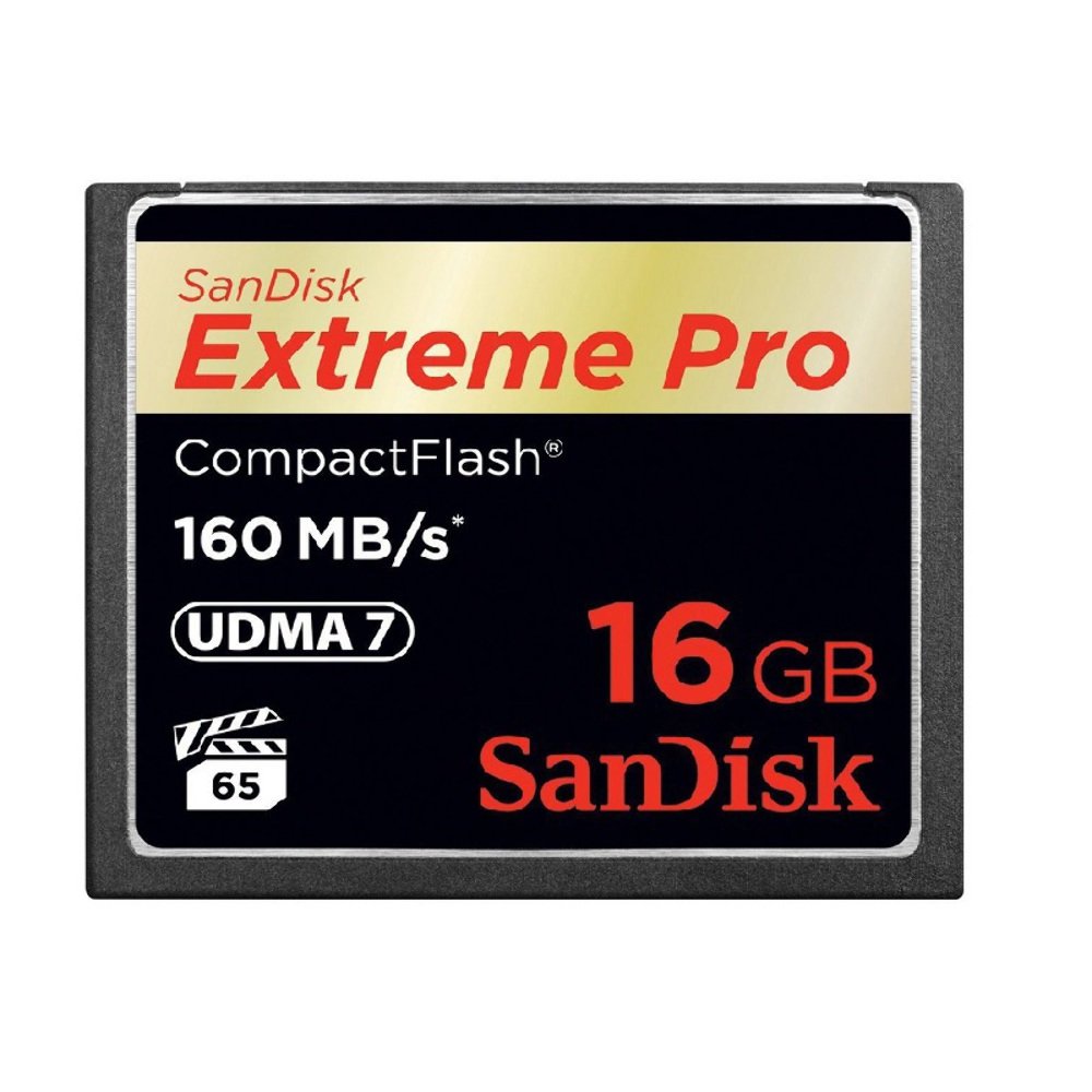 SanDisk 16GB Extreme Pro 160MB/s CompactFlash Card SDCFXPS-016G-X46 (Label May Change)
