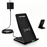 Fast Wireless Charger,Desk Wireless Charging Stand with 20W PD USB Adapter for Samsung Galaxy S25/S24/S23/S22/S21/Note 20,Pixel 8/7 Pro,for iPhone 17 Pro Max/17 Pro/17/16 Pro Max/16/15/14/13/12,Black