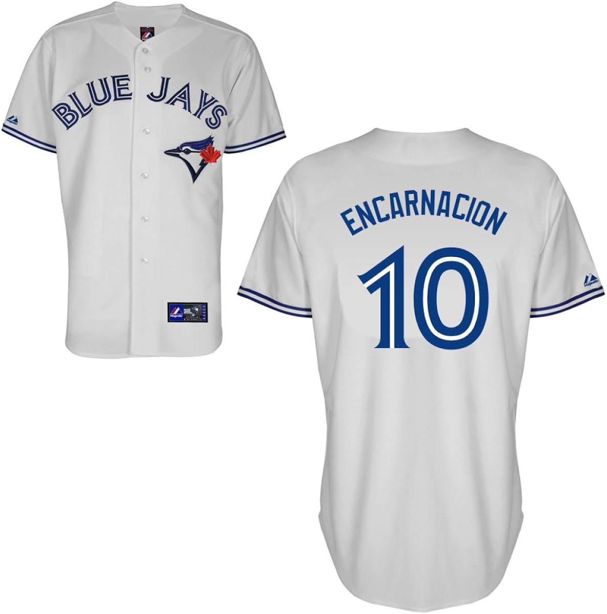 Majestic Edwin Encarnacion Jersey Toronto Blue Jays Adult Home White (XL) Clothing