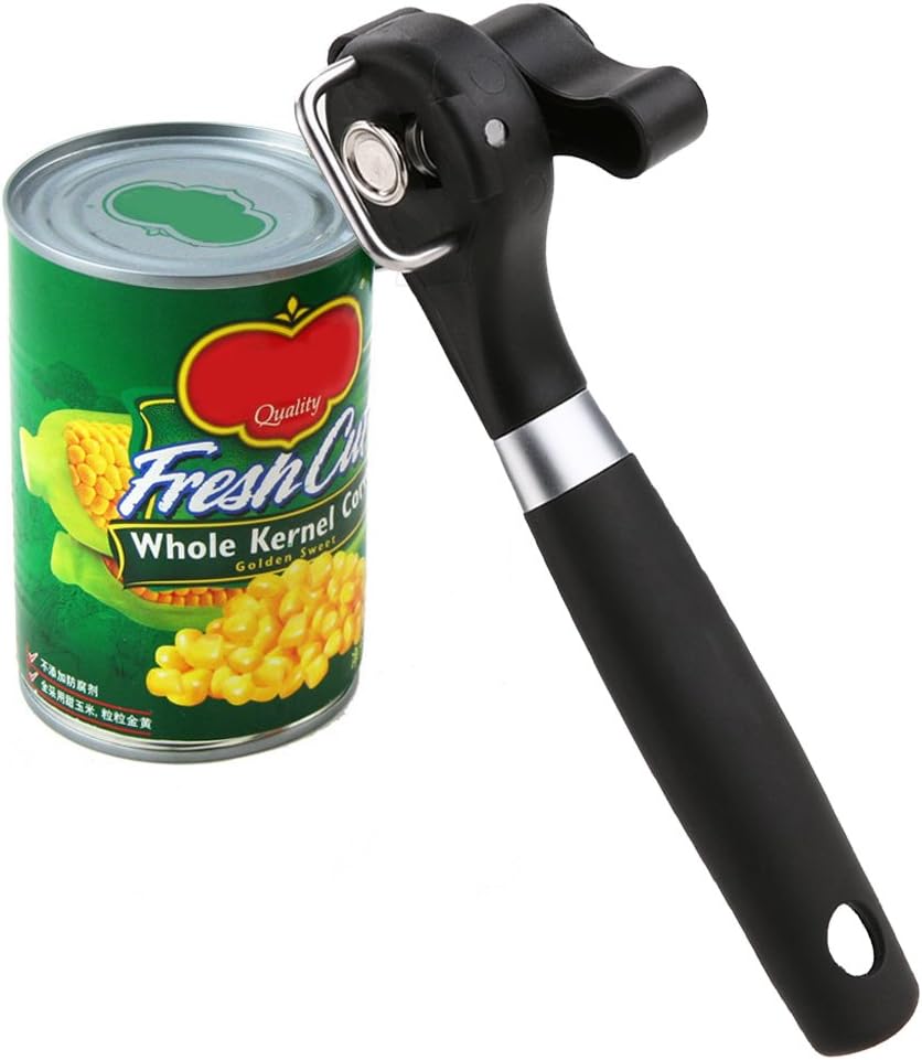 New Design Stainless Steel Can Opener Smooth Edge Bottle Manual Side Cut Jar Easy, Stainless Steel Opener - Electric Stainless Steel Can Opener, Wood Handle Bottle Opener