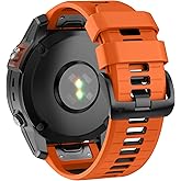 U-LIMVE Watch Band for Garmin Fenix 8 47mm/Fenix 7/Fenix 6/Fenix 5/Epix Pro 47mm, 22mm Silicone QuickFit Replacement Bands