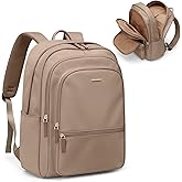 GOLF SUPAGS Backpack for Women Work College Travel Laptop Backpacks Multi-Functional Casual Daypack Teacher Nurse Everyday Bags Fits 15.6 Inch Notebook (Champagne)