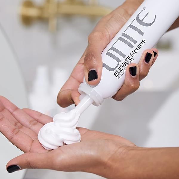 UNITE HAIR – ELEVATE MOUSSE – STYLING FOAM – VOLUME, HOLD, SHINE, FRIZZ-FREE, PROTECTS UV/HEAT, 6OZ