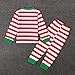 MIOIM Baby Kid Boys Girls 2pcs Christmas Xmas Striped Nightwear Pajamas Set Sleepwear