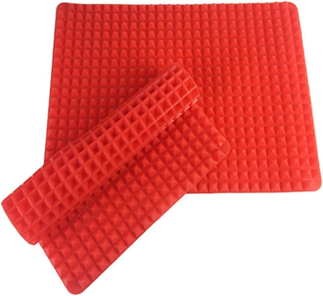huamaojiancai Serviceable BBQ Bakeware Nonstick Silicone Baking Mats Pad Moulds Microwave Oven Baking Tray Sheet Kitchen Baking Tools(None 17x17)