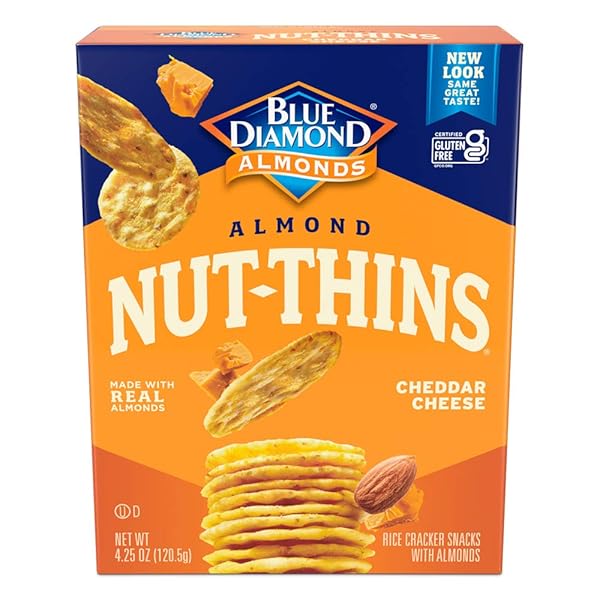 BLUE DIAMOND ALMONDS NUT THINS, CHEDDAR CHEESE, 4.25 OZ