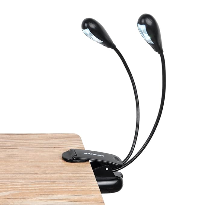 LEPOWER Music Stand light/Desk light / Reading Lights / Clip on Bed Light / Clip on and portable