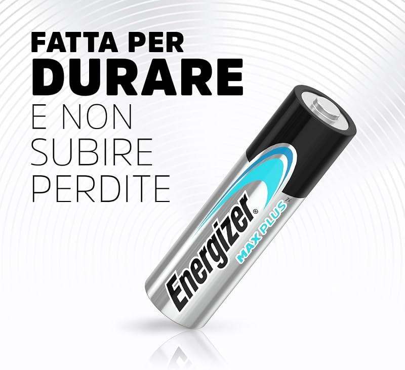 Max Plus - Pile AA (Confezione da 10) Batterie Alcaline 1,5V