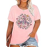 Plus Size Magical Shirts for Women Magical Tee Shirt Family Trip Vacation Tshirt Holiday Summer Graphic Tee Tops