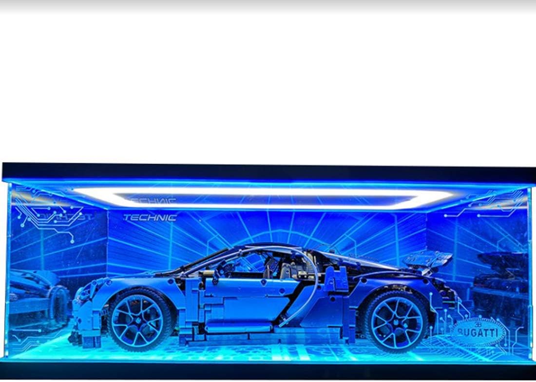 RAVPump Acrylic Display Case for Technic Bugatti Chiron Model - Clear Display Box Showcase Compatible with Lego 42083 ( Lego Set not Included )