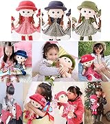 iEasey Adorable Baby Girl Rag Doll with Removable Dress Hat 35cm view 6