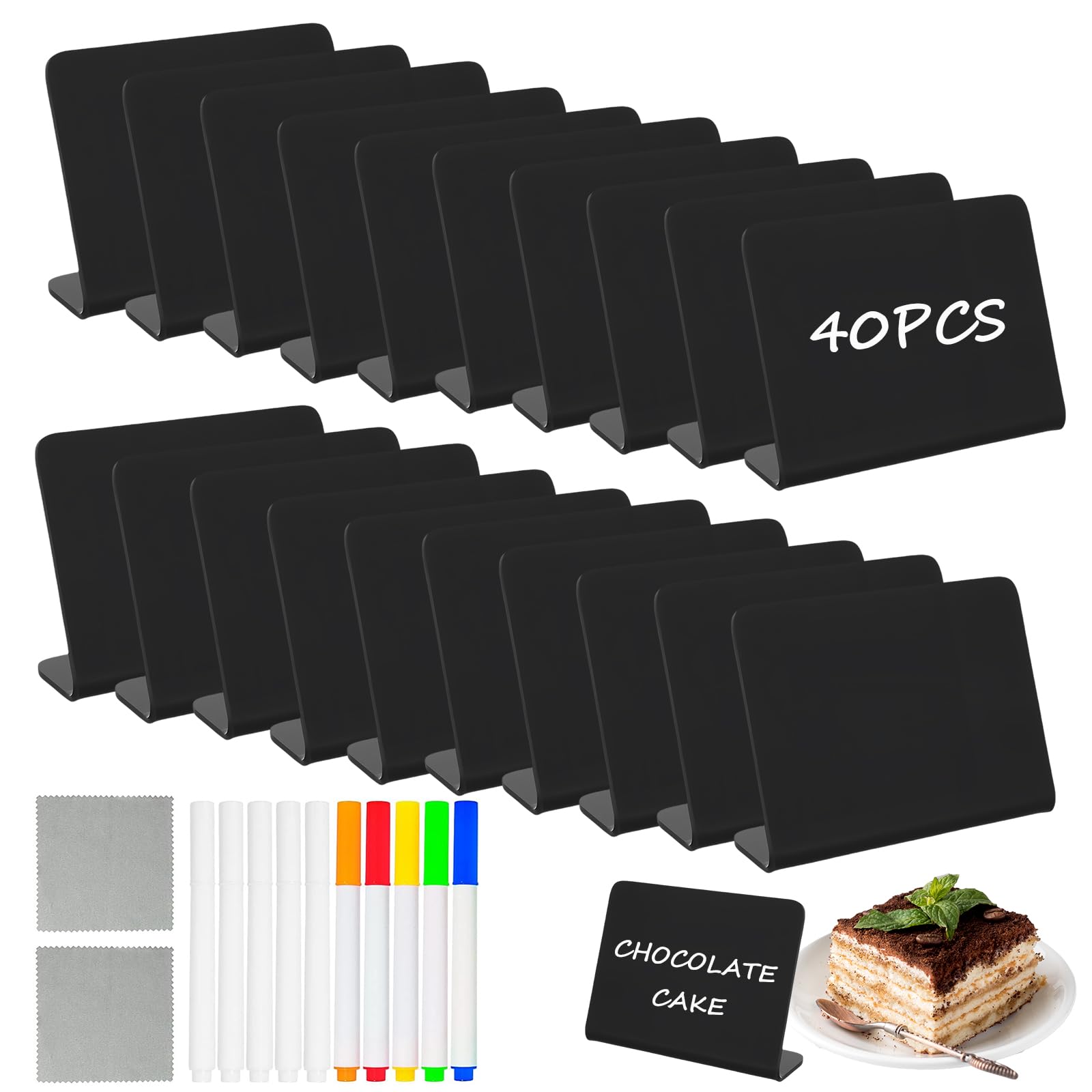 Pintuson 40 Pack Food Labels for Party Buffet - 4