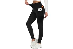 Alaroo Fleece Lined Leggings Women Fall Winter Thermal Warm Elastic High Waisted Tummy Control Workout Yoga Pants