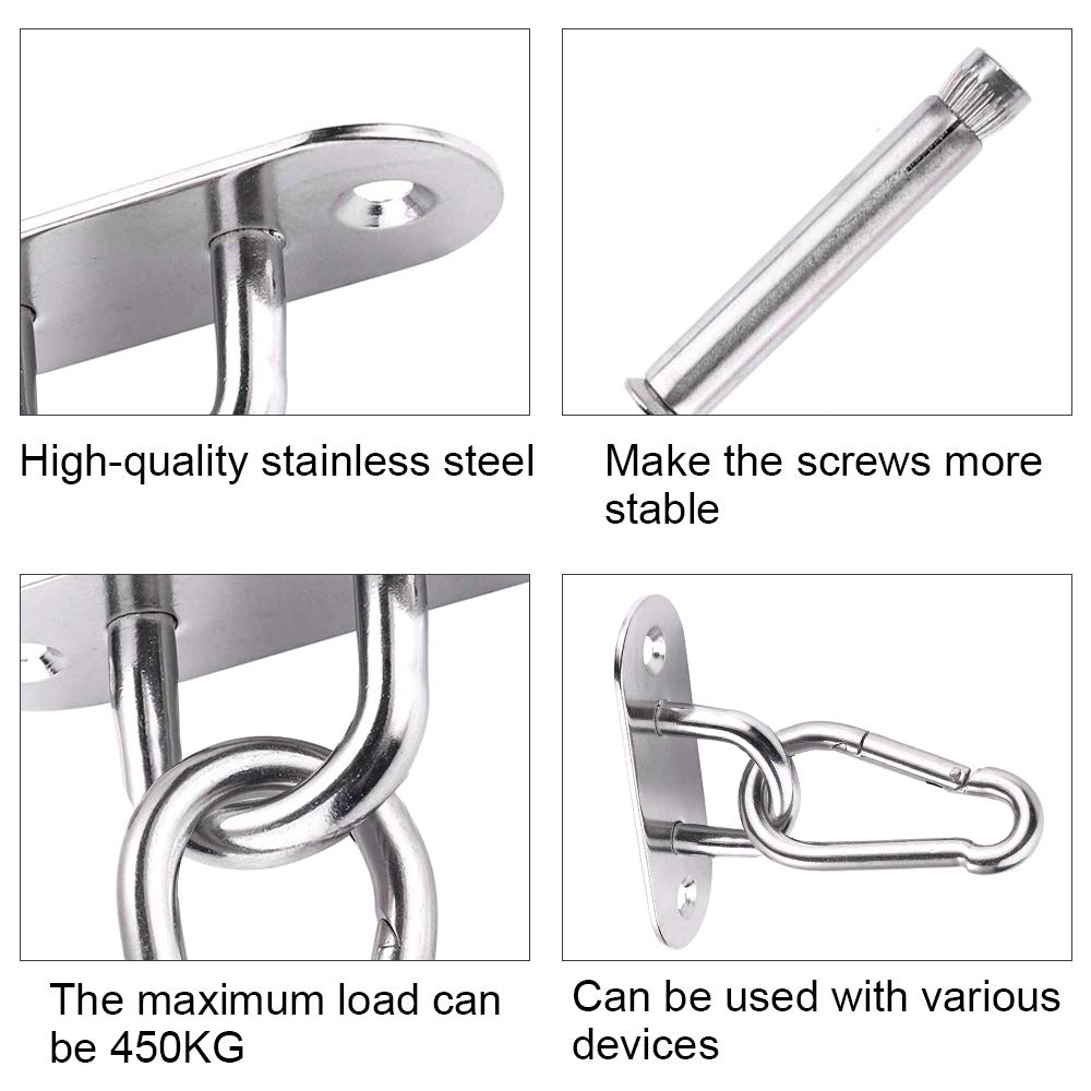 FOGAWA Anclaje Techo Columpio Enganche Placa de Ojo de Acero Inoxidable