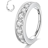 GAGABODY 16 Gauge Hoop Earrings Conch Piercing Jewelry Conch Jewelry Nose Hoop Surgical Steel Septum Jewelry Silver Hoop Conch Earrings 10mm Helix Cartilage Earring