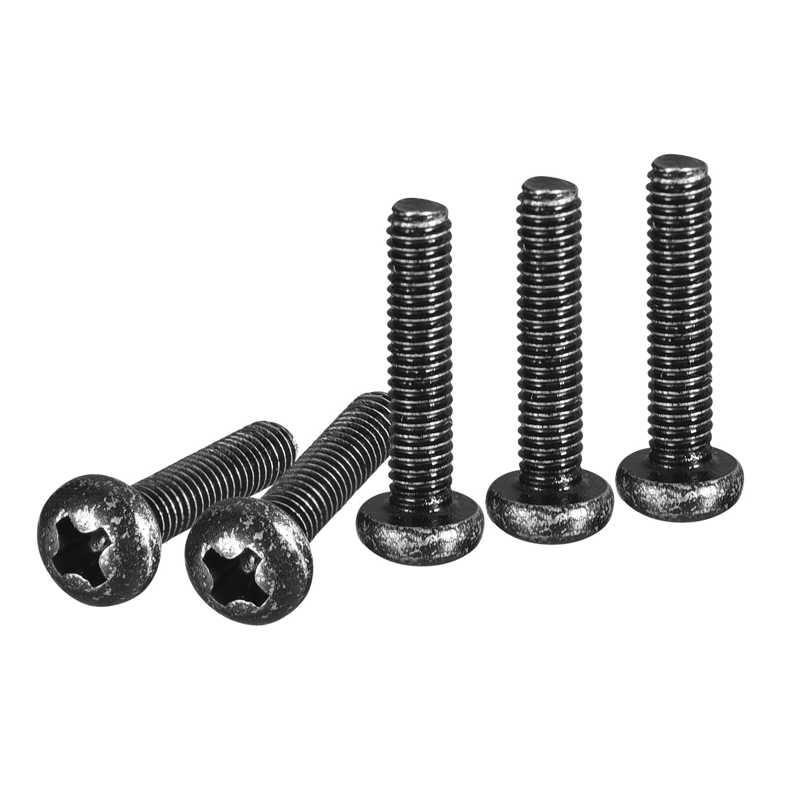 DTGN M2.5x12mm Pan Head Machine Screws, 100Pcs M2.5 Phillips Drive, Metric Coarse Full Thread, Steel Black Oxide Finish, Screws Bolts Kit — image 1