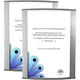 Peacock display Curved Office Business Door Sign Holder | Aluminum Wall Mount Name Plate Holder, cubicle sign holder, sturdy and beautiful 6.00" W X 5.00" H (N124x6" 2 signs)