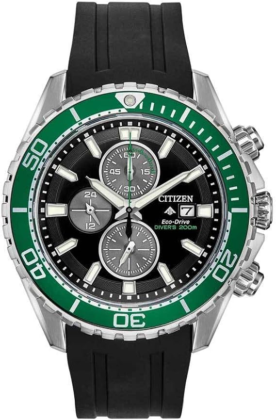 citizen green diver watch