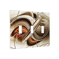 Modern Abstract Lines Painting Triple Toggle Light