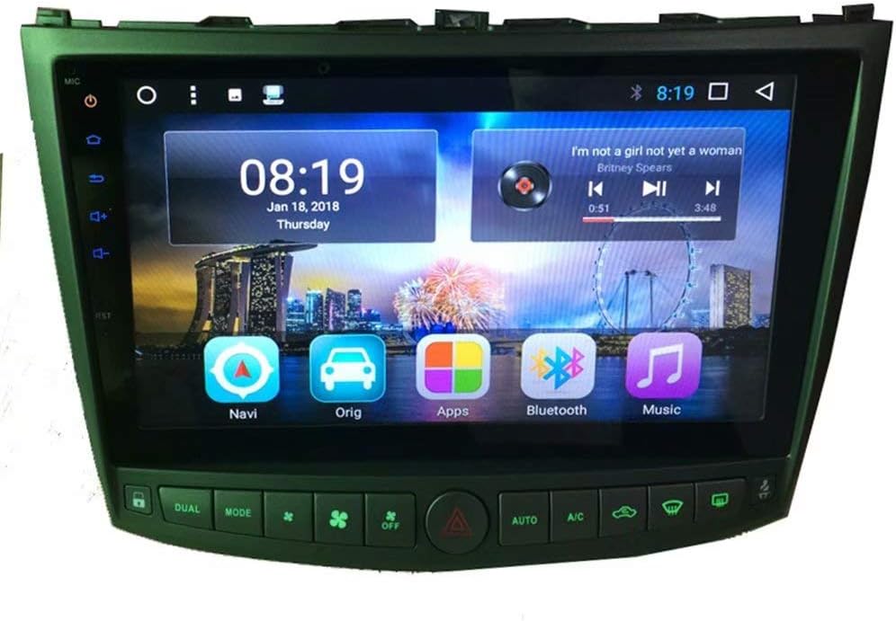 TOPNAVI 10.1Inch Head Unit 64GB Android 8.1 Car Radio Stereo for Lexus IS350 IS250 2005 2006 2007 2008 2009 2010 2011 Auto GPS Navigation WiFi 4G RDS MirrorLink