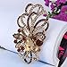 EVER FAITH Austrian Crystal Flower Ribbon Teardrop Brooch Pendant