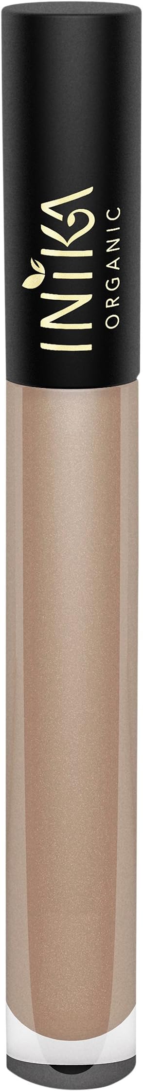 INIKA Certified Organic Lip Glaze, Moisturizing, Vitamin E, Vanilla Oil, Vegan, Halal, 5ml (Mocha)
