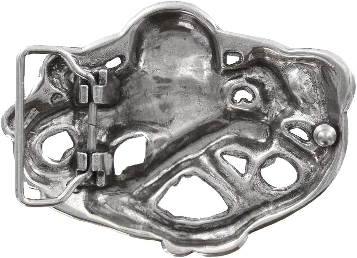 Punk Pirate Octopus Kraken Boat Anchor Antique Silver Belt Buckle: Clothing
