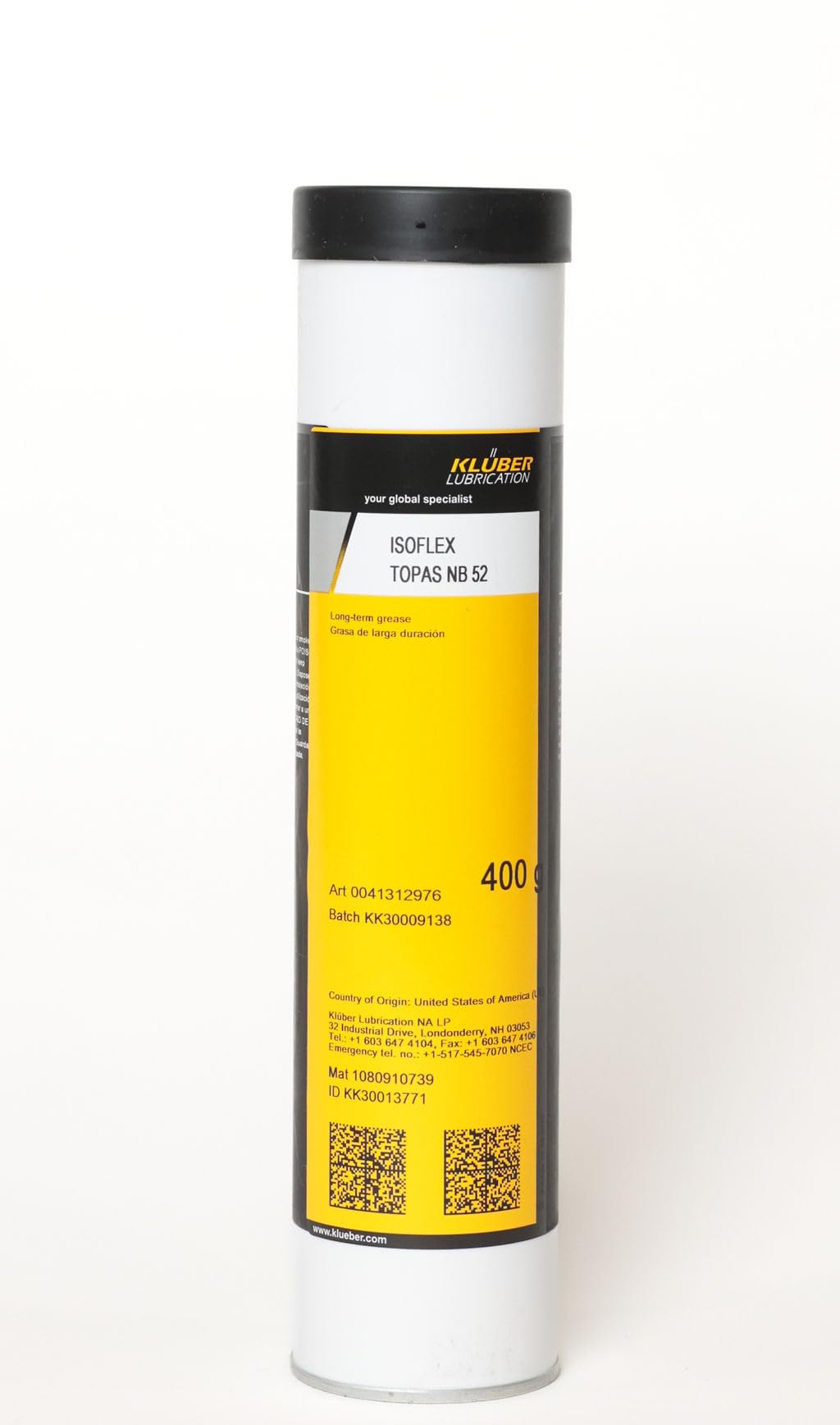 Kluber Lubrication ISOFLEX TOPAS NB 52 Long Term Grease For Rolling