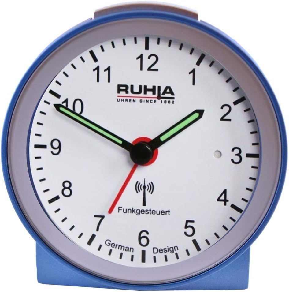 Ruhla RC2564 Analogue RadioControlled Alarm Clock, No Tick BigaMart