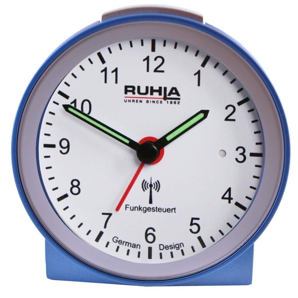 Ruhla RC-256-4 Analogue Radio-Controlled Alarm Clock, No Tick