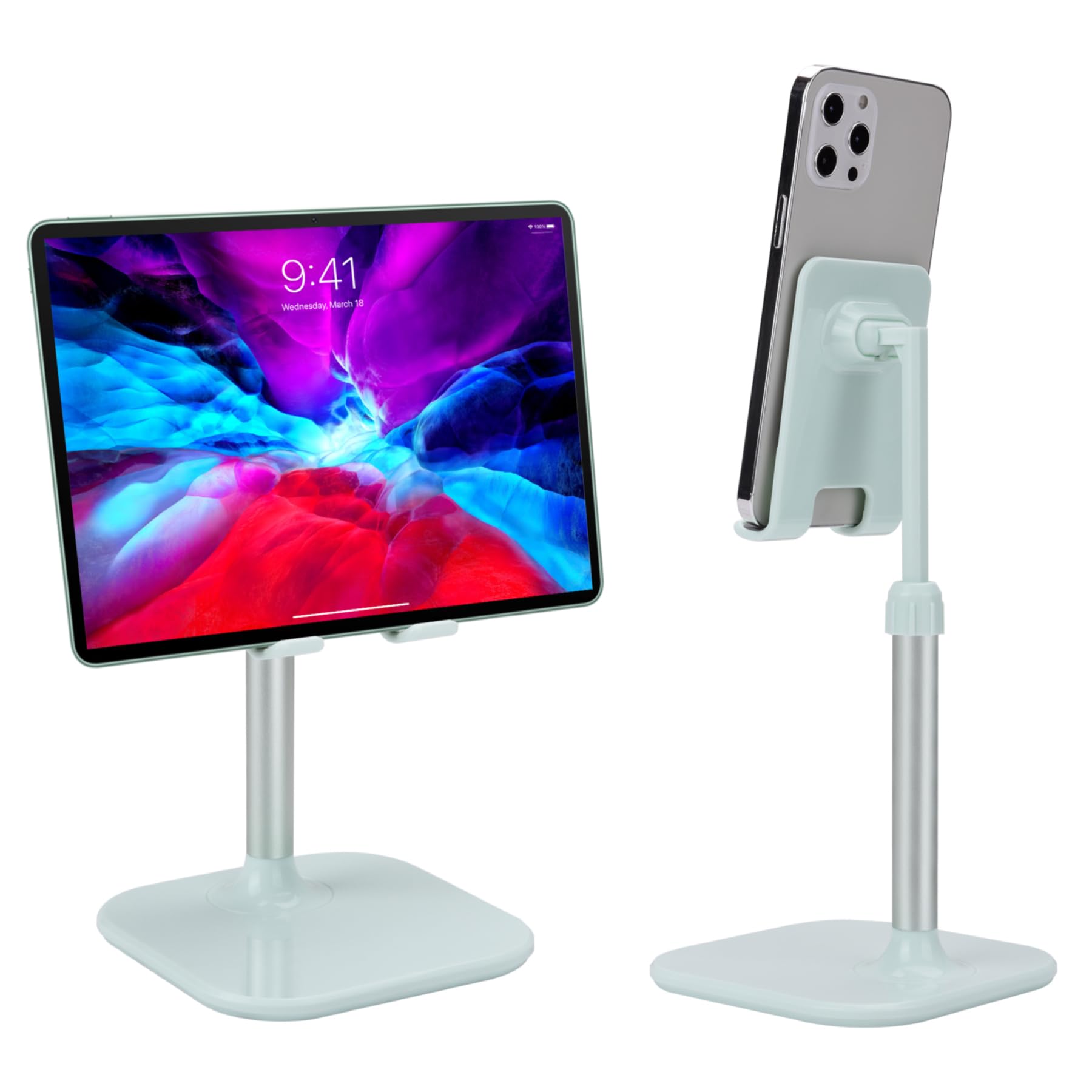 Photo 1 of Doboli Cell Phone Stand, Phone Stand for Desk, Phone Holder Stand Compatible with iPhone and All Mobile Phones Tablet, Gifts for Adults Women Men Mom Wife, Turquoise