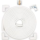 Roving Cove Baby Proof Corner Edge Protector, Small 15ft Edge 4 Corners | SlimFit Furniture Safety Bumper Guard, Soft Rubber Foam, 3M Adhesive, BPA/Phthalates-free, Oyster/Off White