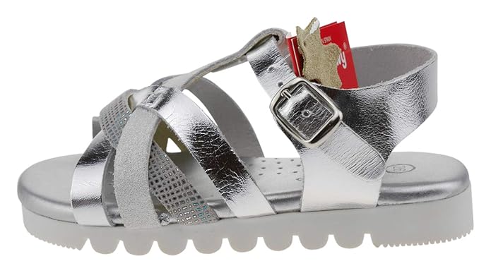 Billowy 6624c35 Leder Sandalen Silber