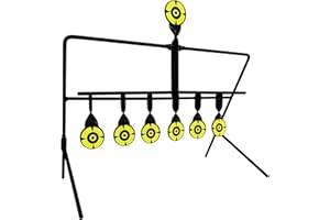 Atflbox Resetting Targets for Airgun Pellet BB Guns,6 Steel Targets for Shooting, Rated for .177 Caliber