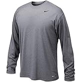 Nike Mens 384408 Legend Dri-Fit Long Sleeve Tee - Gray Sie Small