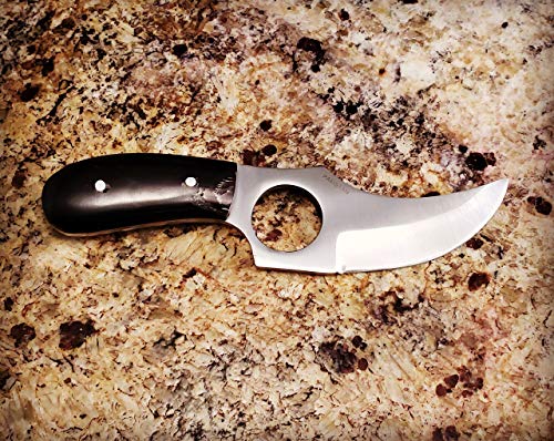 Skinning Knife and Quickdraw Holster - Fixed blade with handmade leather sheath