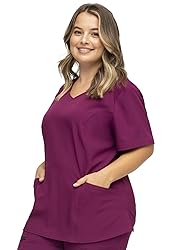 HeartSoul Women Scrubs Top V-Neck Break On Through