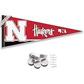 Nebraska Cornhuskers Pennant Flag and Wall Tack Mount Pads