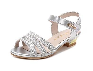 girls silver dress sandals