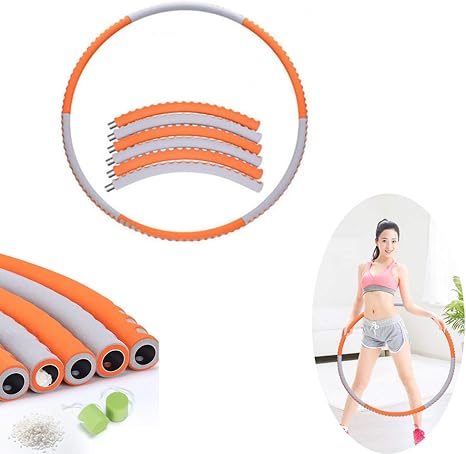 Masaje con Pesas Hula Hoop, Viaje Plegable Hula Hoop Foam Hula ...