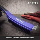 Cottam Heavy Duty 6 Row Steel Wire Scratch Brush with Scraper view 6