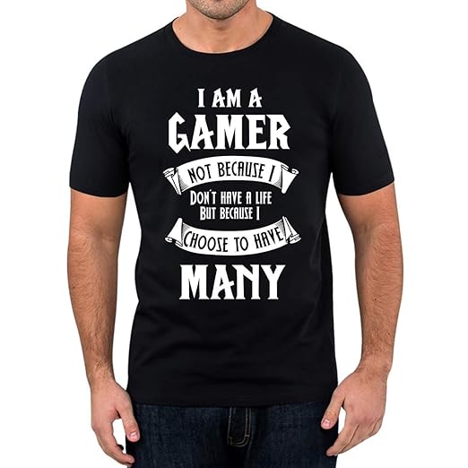 T-Shirt I am a Gamer - Gaming Gamer Nerd Konsole PC Spiele Fun Kleidung Nerdy Fun lustig Zocken Geschenk