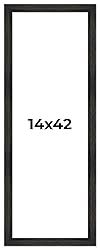 14x42 Frame Black Barnwood Picture Frame - Modern